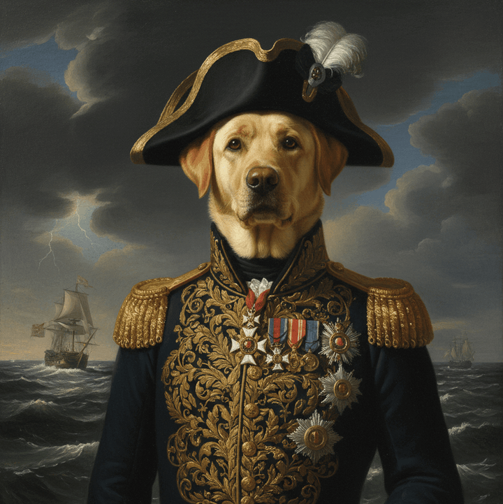 Portret Zwierzaka Cyfrowy – Styl Admirał ⚓🐾 - Superrrr Store