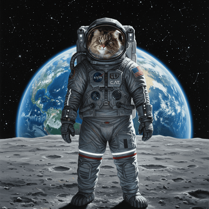 Portret Zwierzaka Cyfrowy – Styl Astronauta 🚀🐾 - Superrrr Store
