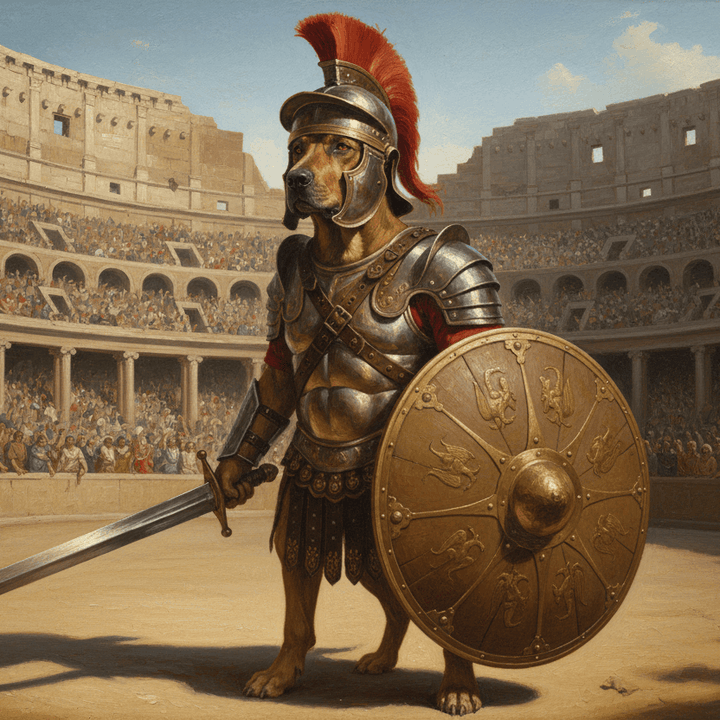 Portret Zwierzaka Cyfrowy – Styl Gladiator 🛡️🐾 - Superrrr Store