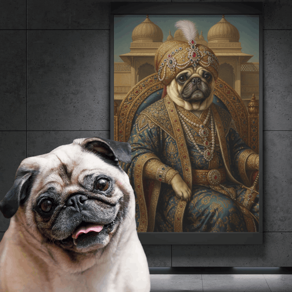 Portret Zwierzaka Cyfrowy – Styl Władca Mogołów 👑🐾 - Superrrr Store