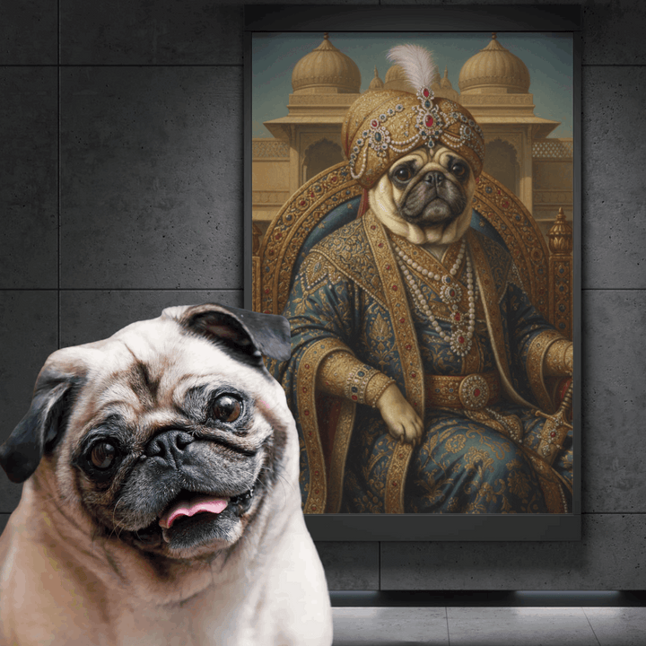 Portret Zwierzaka Cyfrowy – Styl Władca Mogołów 👑🐾 - Superrrr Store