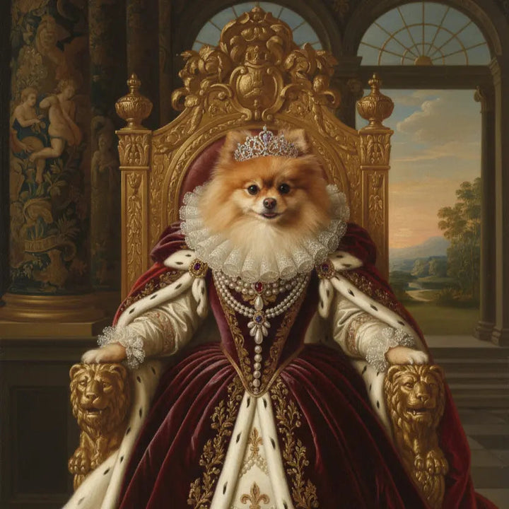 Portret Zwierzaka Cyfrowy – Styl Królowa 👑🐾 - Superrrr Store